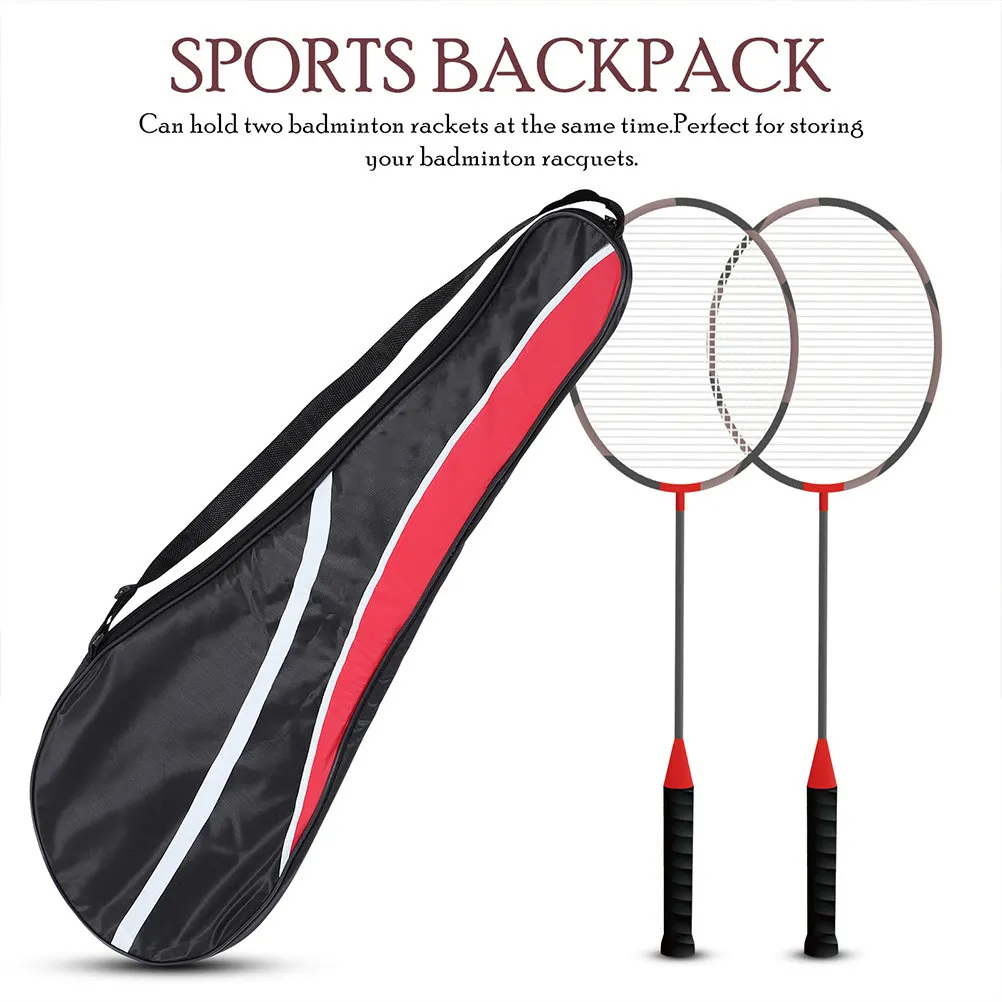 2Pcs Portable Badminton Racket Bag Oxford Cloth Material Multi-Function Pouch Organizer Daily Use Accessories Badminton Bag