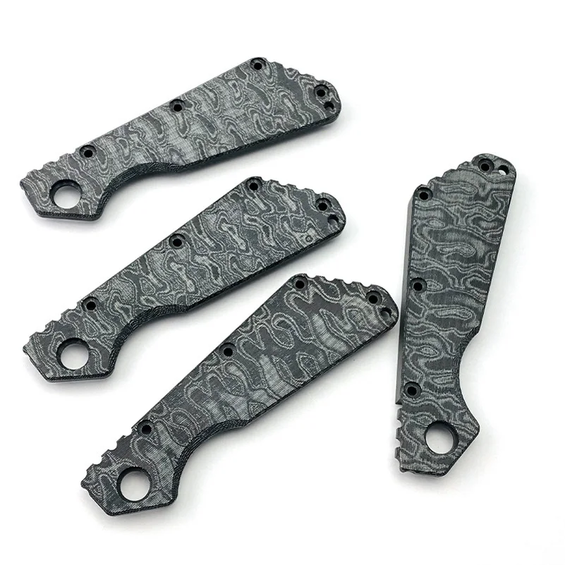 1pc Micarta Material Damascus Pattern Knife Handle Scale Patch For Genuine Strider SMF Old Version Knives Grip DIY Replacement