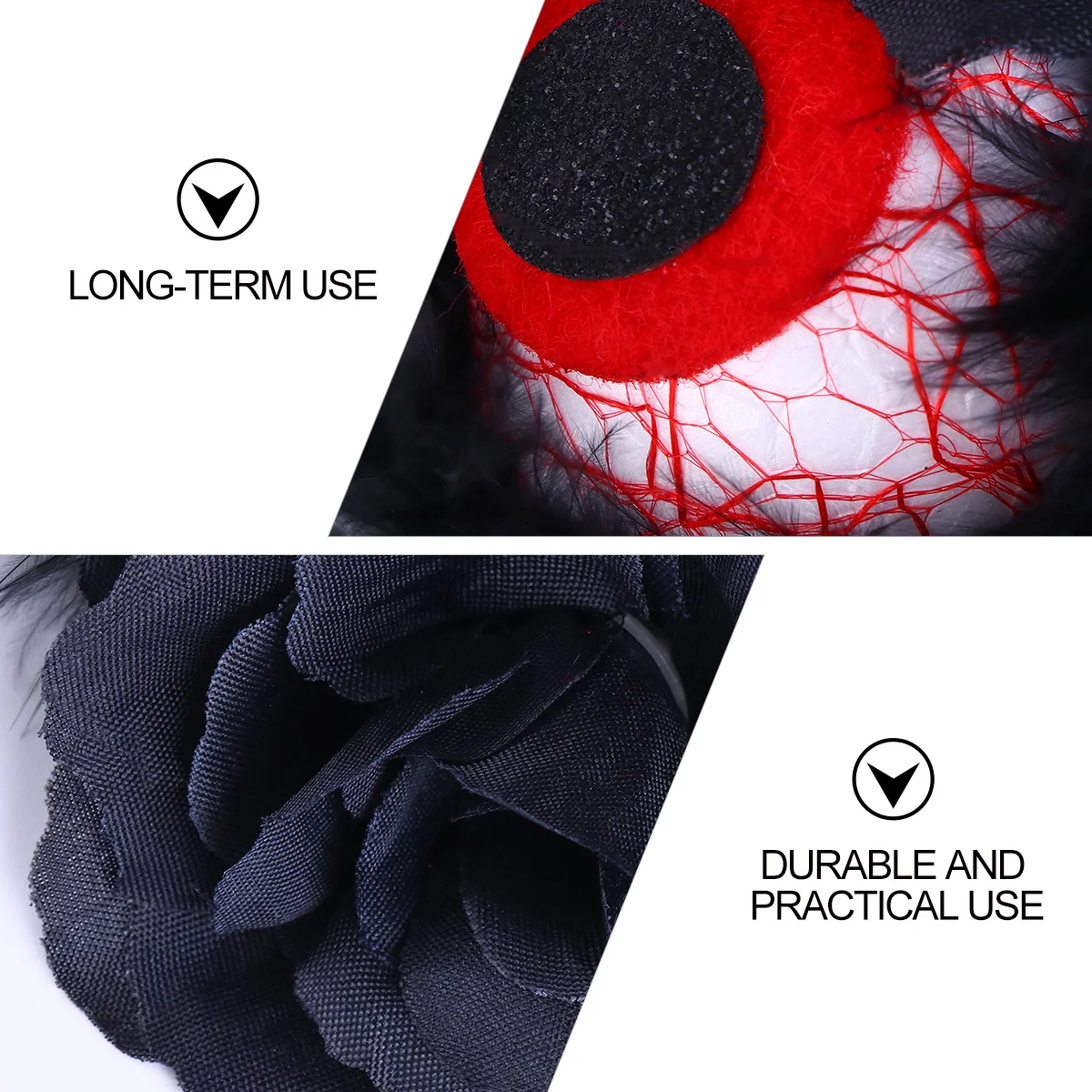 

2Pcs Halloween Eyeball Rose Headband Creative Costume Hairband Party Ornament Headband Suitable for Adults Children