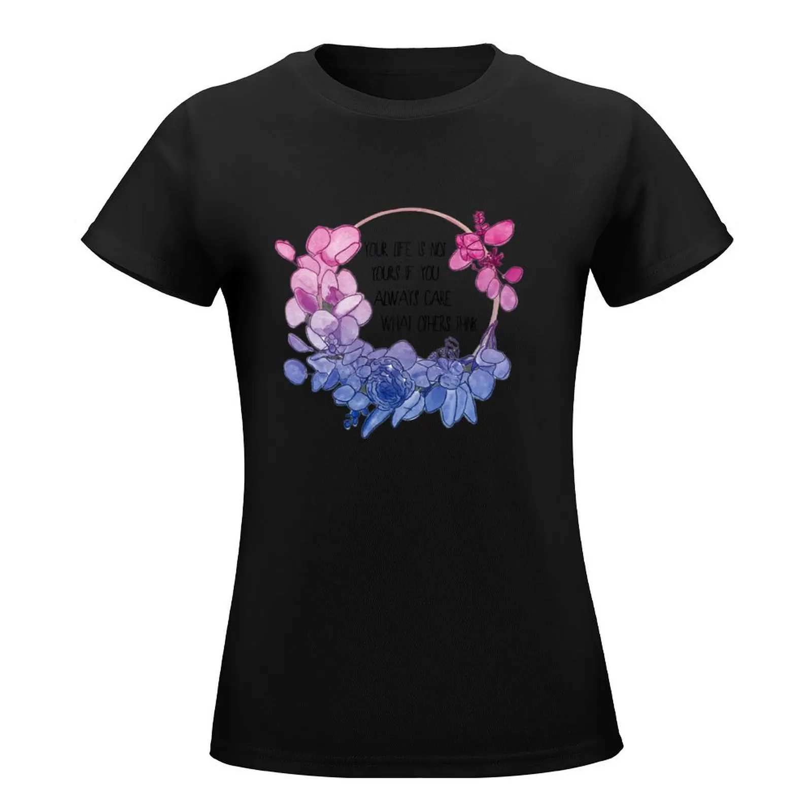 Bisexual pride watercolour (Subtle bisexual flag colours) T-Shirt summer clothes lady clothes new edition t shirts for Women