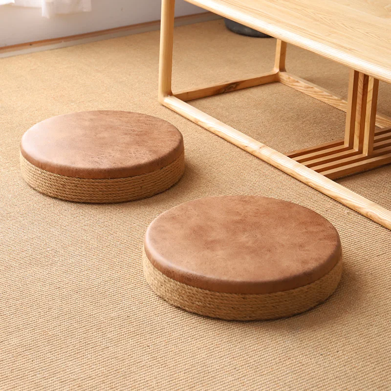 Japanese futon cushion, tea ceremony cushion, tatami rice futon cushion, household balcony, tea room, floor, living room,