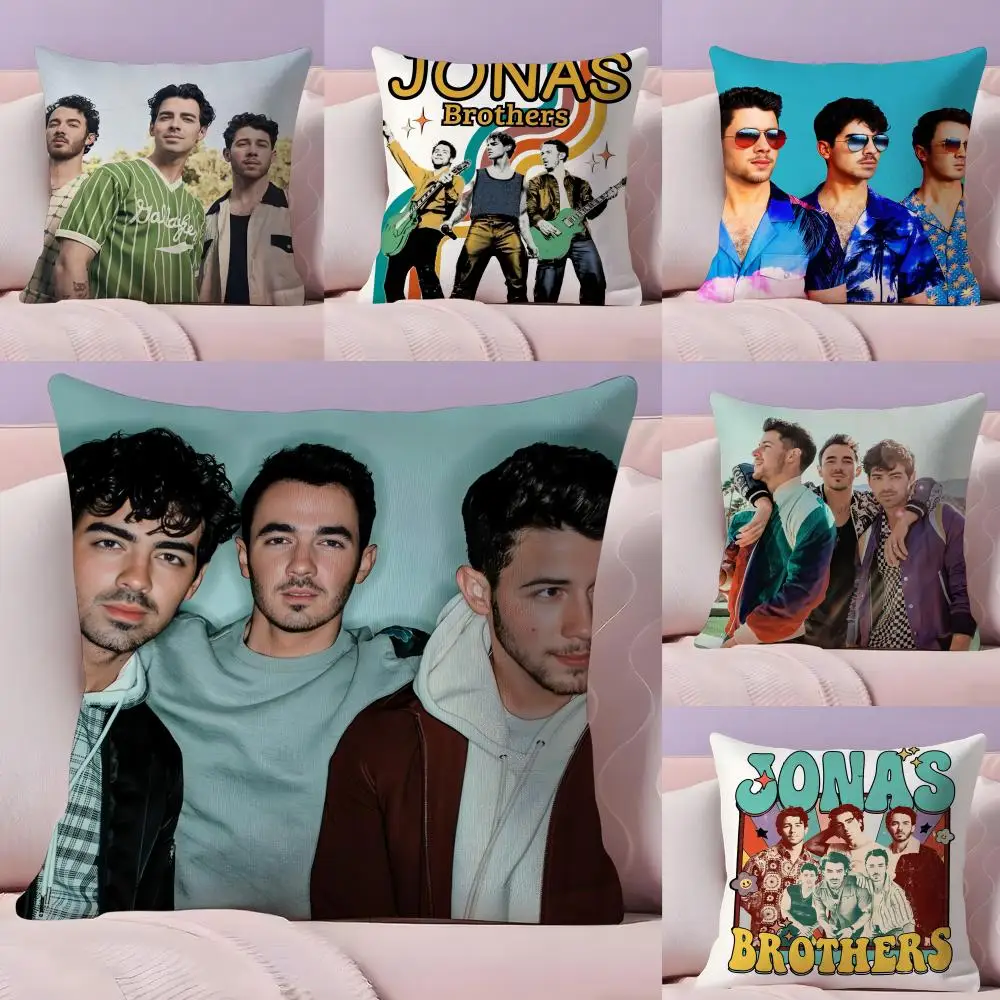 

J-Jonas Brothers Band наволочка шелковистая короткая плюшевая с невидимой молнией пылезащитный чехол для диванной подушки для домашнего декора