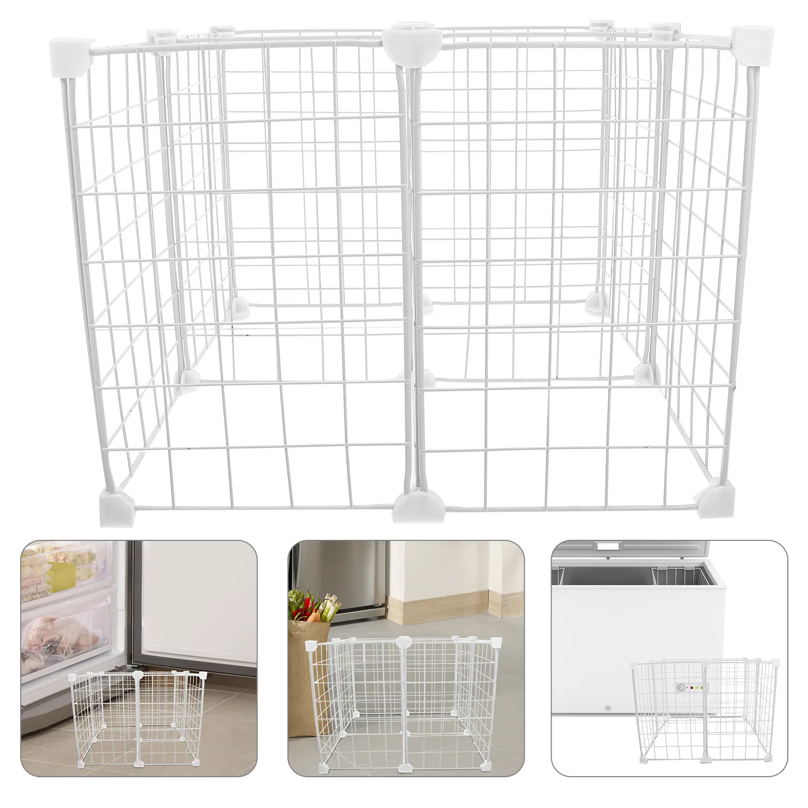 Freezer Divider Basket Heavy Gauge Iron Wire Storage Bin for Chest Freezer Seafood Separation Adaptable Partitioning Space