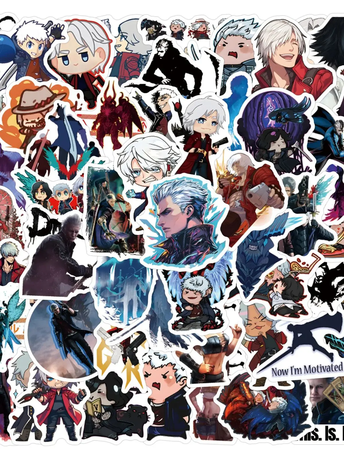 AliExpress FANLU 10/60PCS Devil May Cry Stickers Funny Game Cartoon Sticker Animation Graffiti Suitcase Laptop Phone Guitar Car Bike Decals Toys