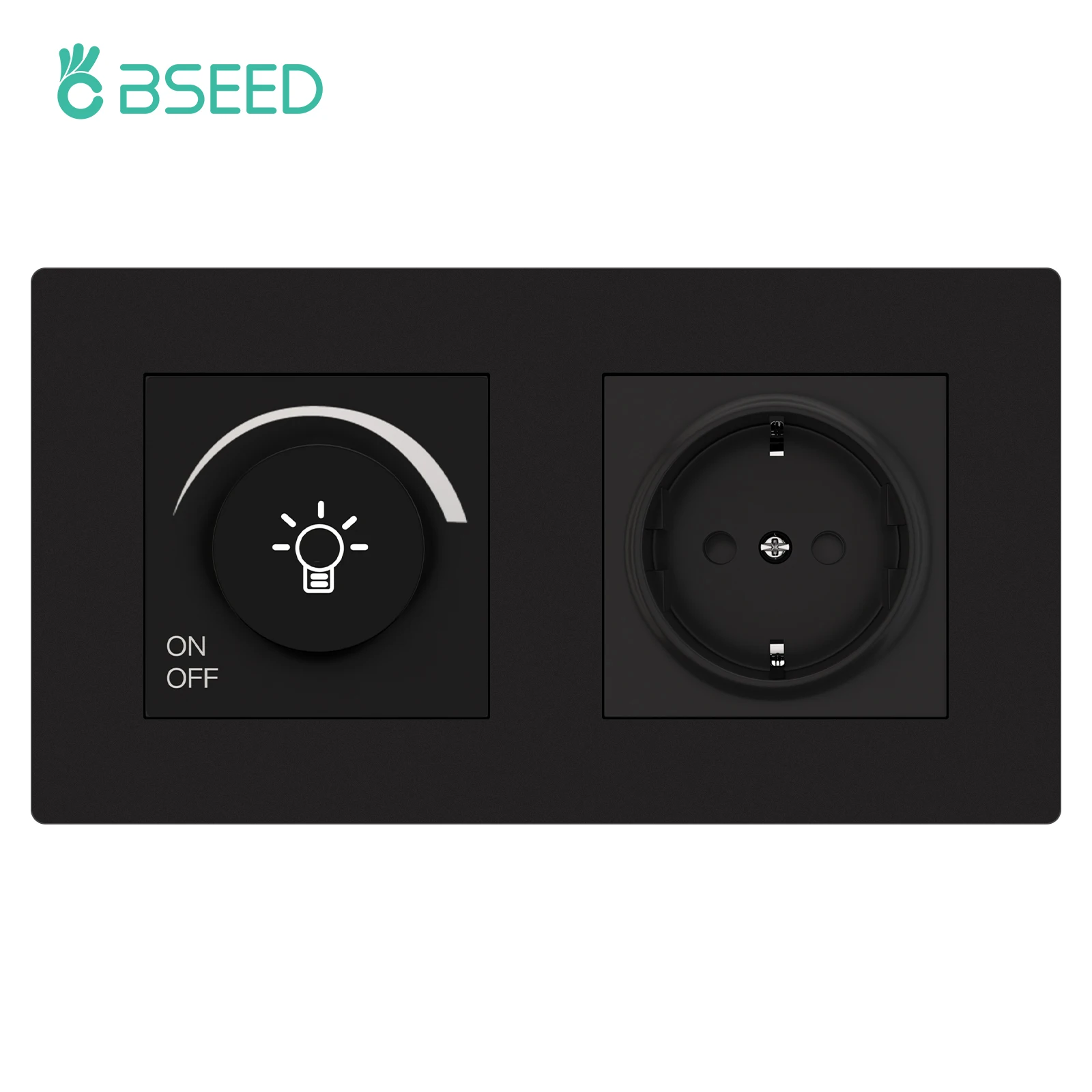 BSEED Dimmer voor normaal licht Draaiknop Dimmer Verstelbare helderheidsregelaar Kunststof frameknop Dimmer