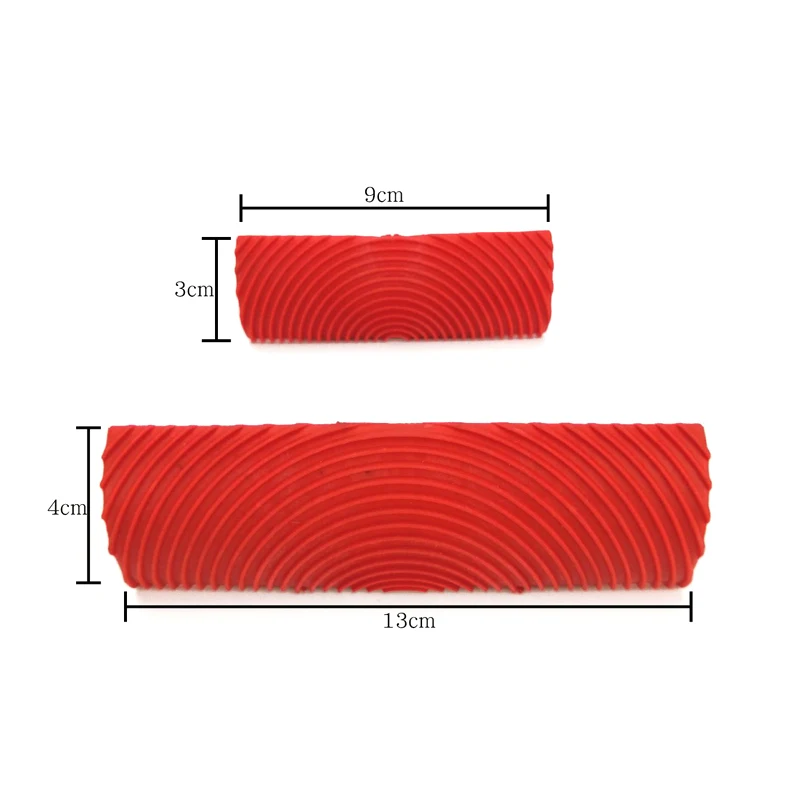 2Pcs Rubber Roller Brush Painting Tools