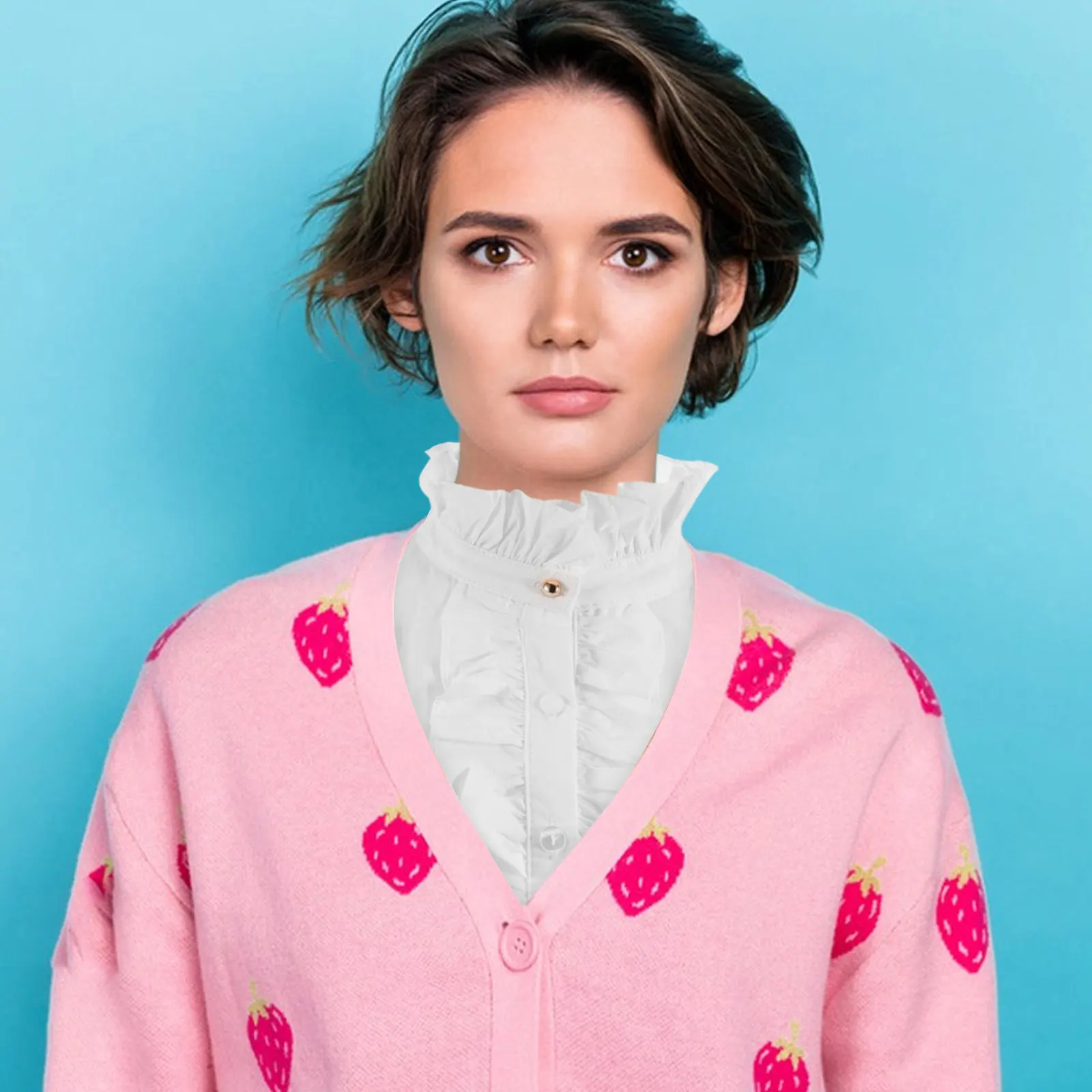 Ruffled Collar Detachable White Dickey Collar Ladies Soft Comfortable Exquisite Craftsmanship Styling Accessory