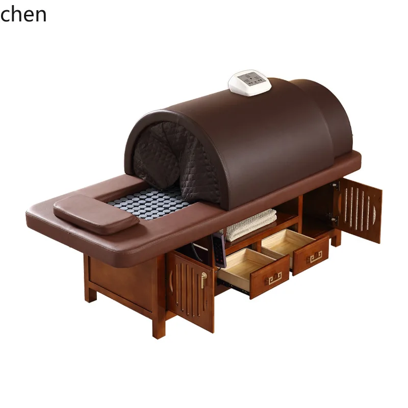HXL whole body moxibustion fumigation bed, special sweat steaming physiotherapy health bed for beauty salons