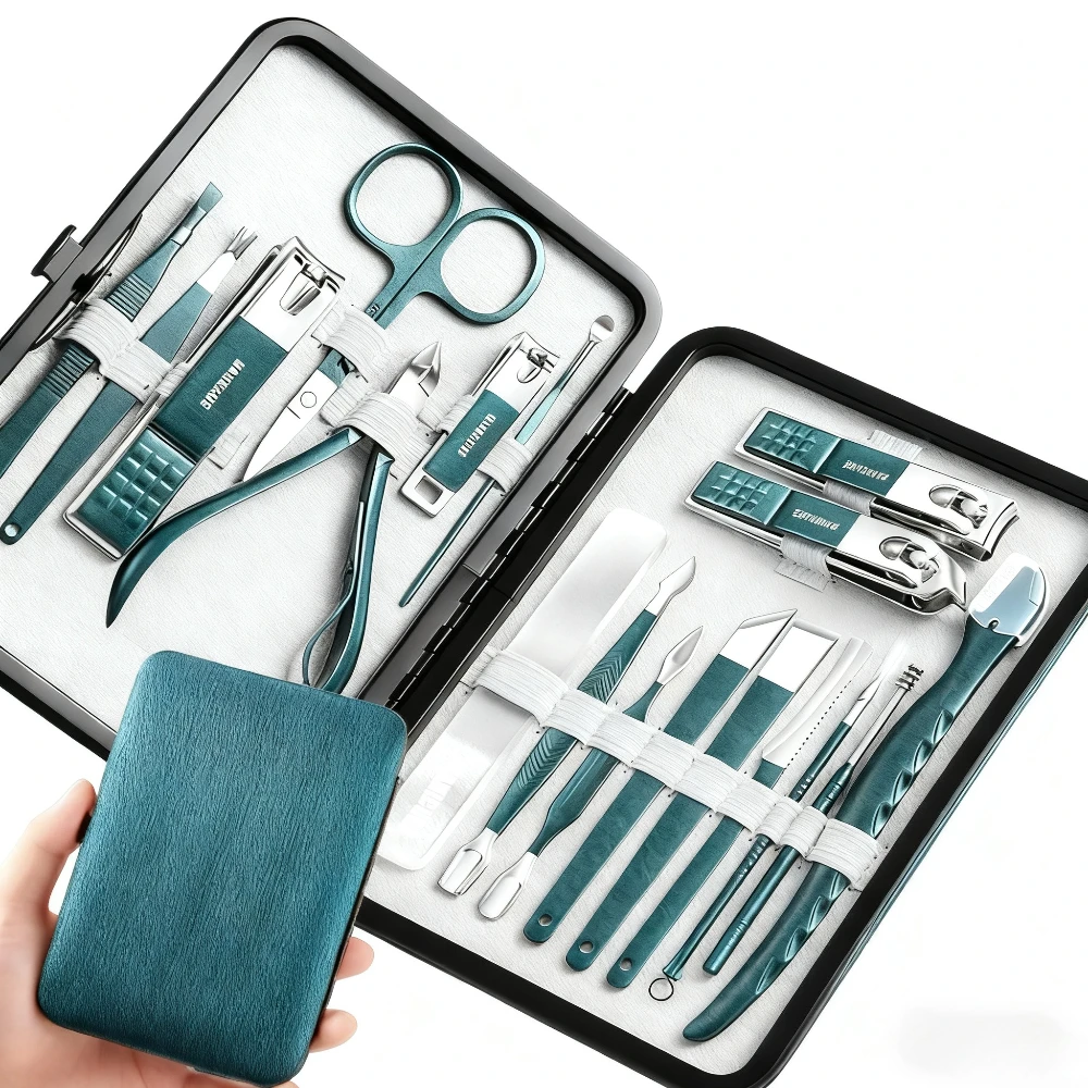 

Новинка, 18 шт., набор ножниц для ногтей, бытовые высококачественные мужские и женские специальные кусачки для ногтей, маникюрные косметические инструменты, портативный маникюр