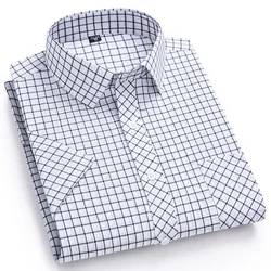 New Pure Cotton Men's Shirt Short Sleeves Regular Fit Men Pocket Casual Social Shirt Leisure Male Blouse Thin Shirts S-6XL