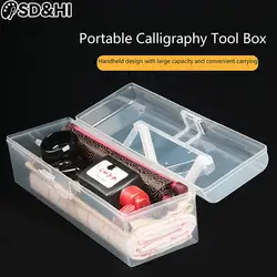 Handheld Painting Brushes Holder Storage Calligraphy Pens Case Organizer Containers Box Drawing Brushs Pencils Case Art Supplies