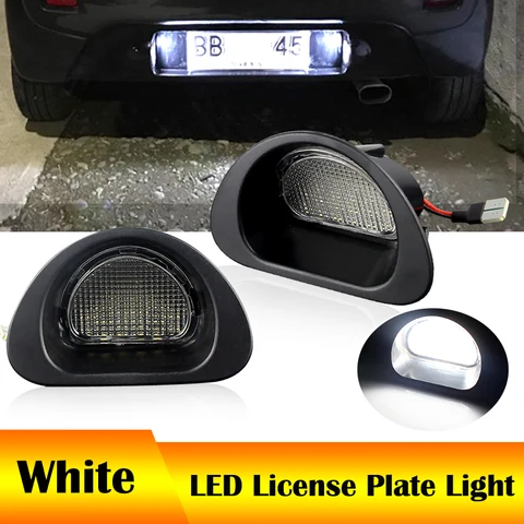 2 шт. для CITROEN C1 MK I 2005-13 для Peugeot 107 2005-14 Автомобильный Стайлинг Белый 12 В 6000 К SMD Светодиодный светильник номерного знака Номерные лампы