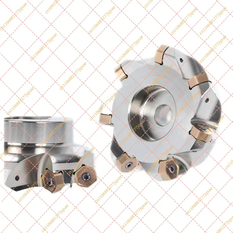 FOR  inserting HNMU0906 HNMGNC45HX 0906 The double-sided 6-corner 12-edge fast-feed heavy-duty milling cutter head is used