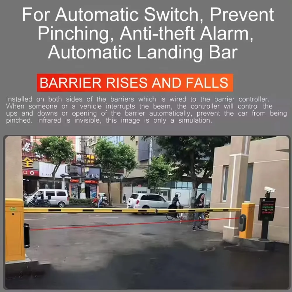 Security Grade IR Beam Detector - 12-36V DC IP65 Rated 40M Long-Range Anti-Tamper Sensor for Perimeter Protection