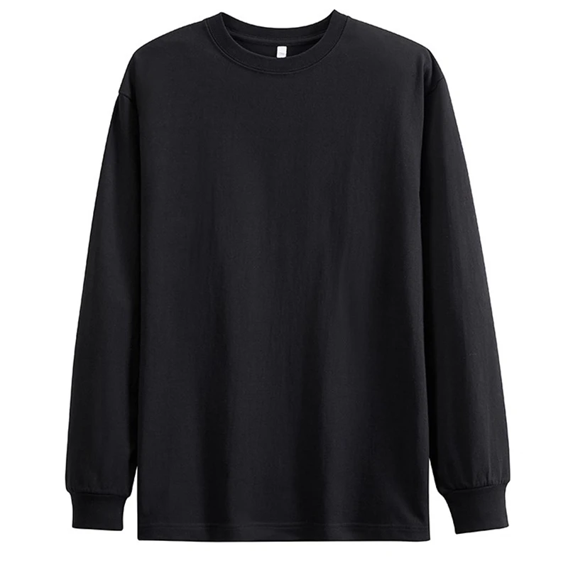 Plus Size 5XL Spring Cotton Tees Long Sleeve Women Clothing T-shirts Tops Solid Color Print Oversized women Female Clothing