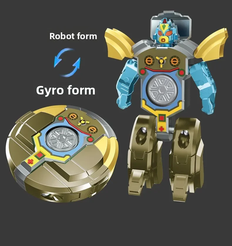 New creative decompression  drop resistant fingertip Rotational gyroscope mechanical deformation robot children's toy Boy Gift