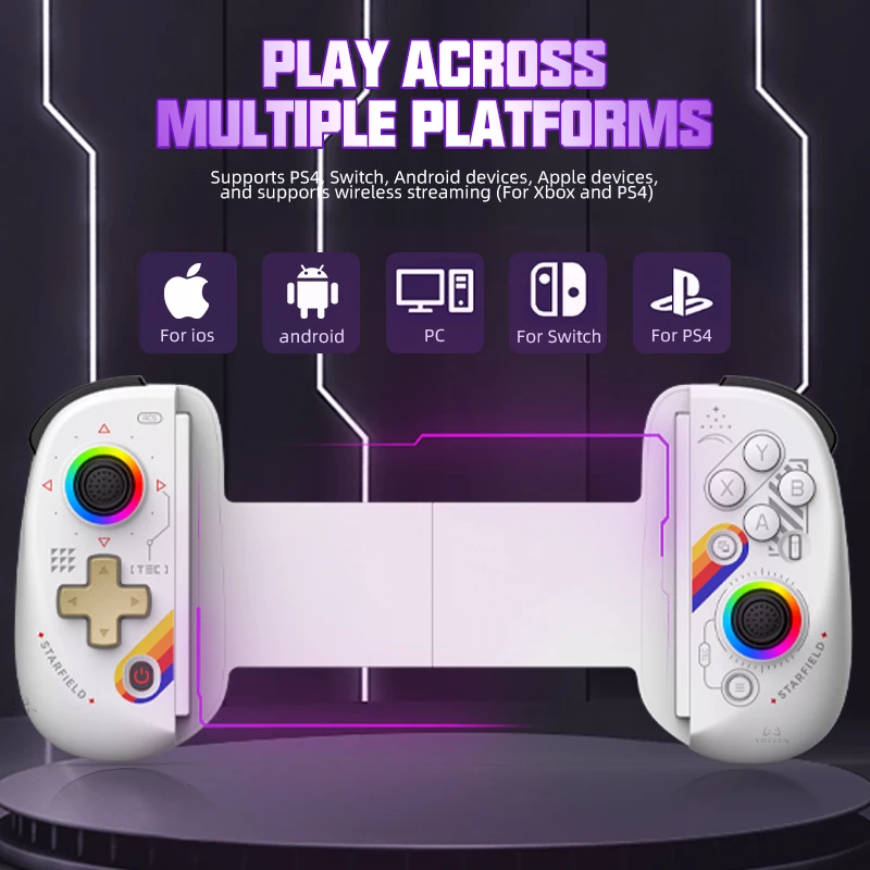 

Игровой контроллер для планшетов, двойной геймпад с датчиками Холла для iPad, iOS, Android, мобильный джойстик с поддержкой стриминга и облачных сервисов XGP.