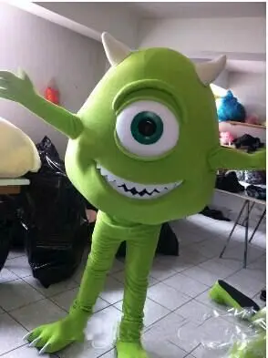 Cosplay Mike Wazowski Cartoon Charakter Maskottchen Kostüm Kostüm Tier Monster Universität Karneval Party Events Requisiten Outfits