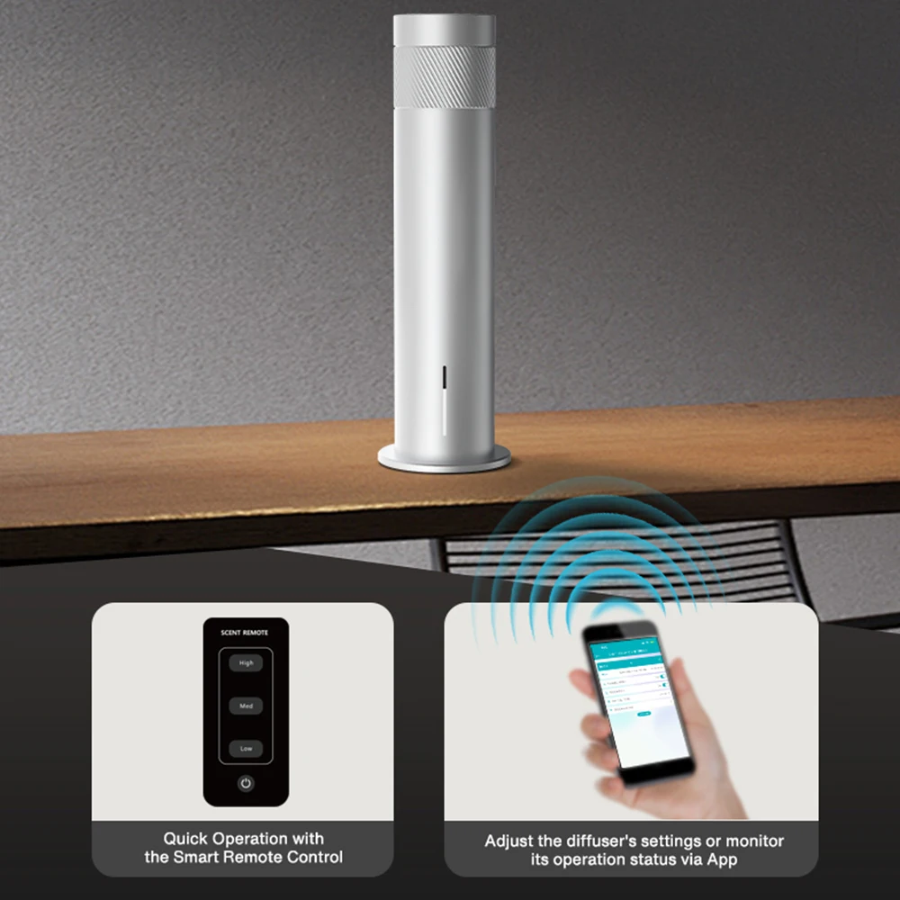 Smart Fragrance Diffuser Waterless Scent Diffuser App Control Essential Oil Diffuser Large Room 200m³ Coverage Home Hotel