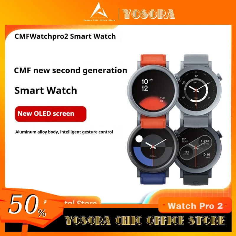 Cmf By Nothing Watch Pro 2 Bluetooth Smart Electronic Bracelet Watch Call Waterproof Pedometer Watch Custom For Andriod/Iphone