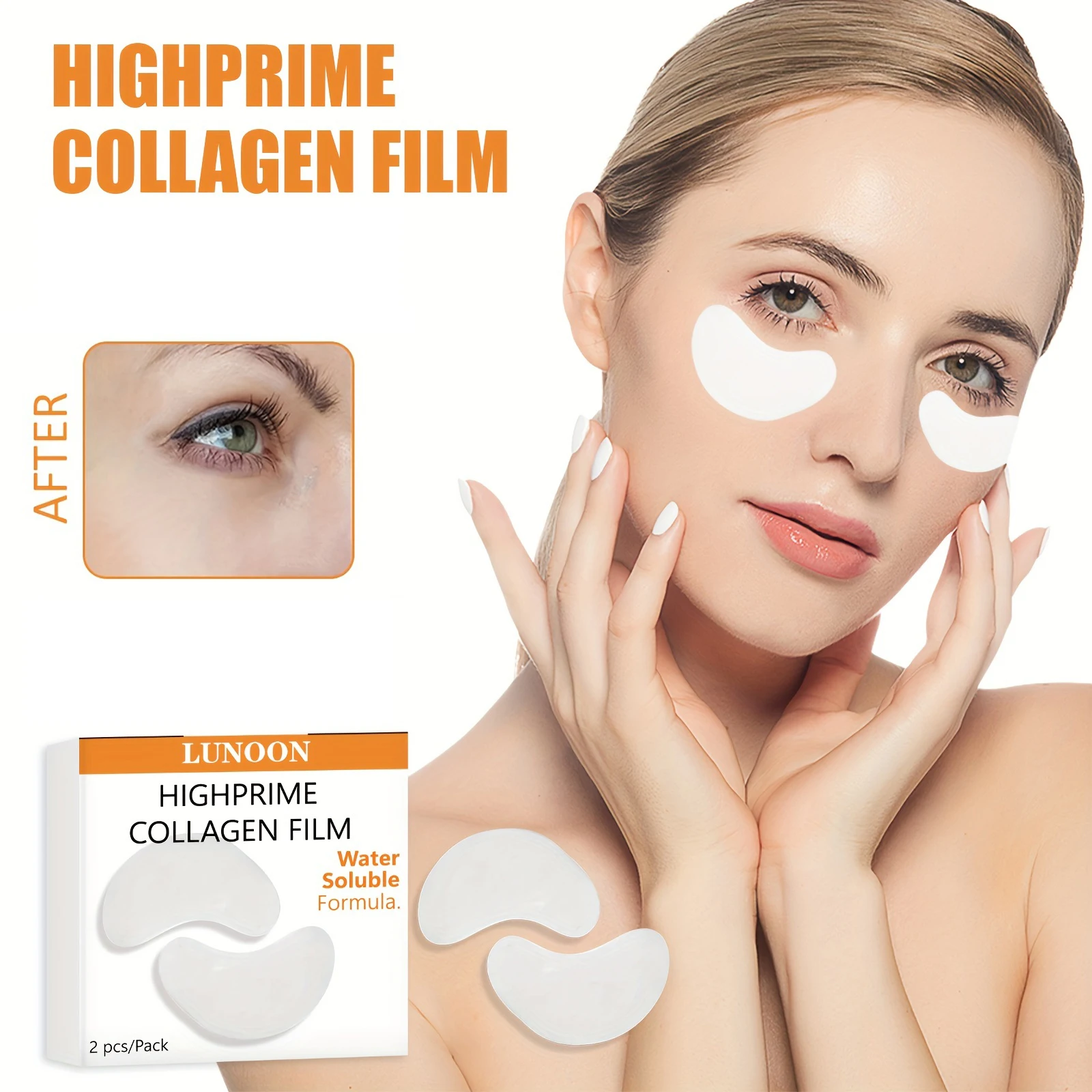 Collagen Soluble Patches Film Reduces Dark Circles and Puffiness Facial Mask Deep Moisturizing Lifting Firming Skin Eyes Care