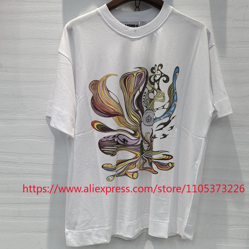 House of Errors Abstract Art Printed Loose Short Sleeved T Shirt American Trendy House of Errors