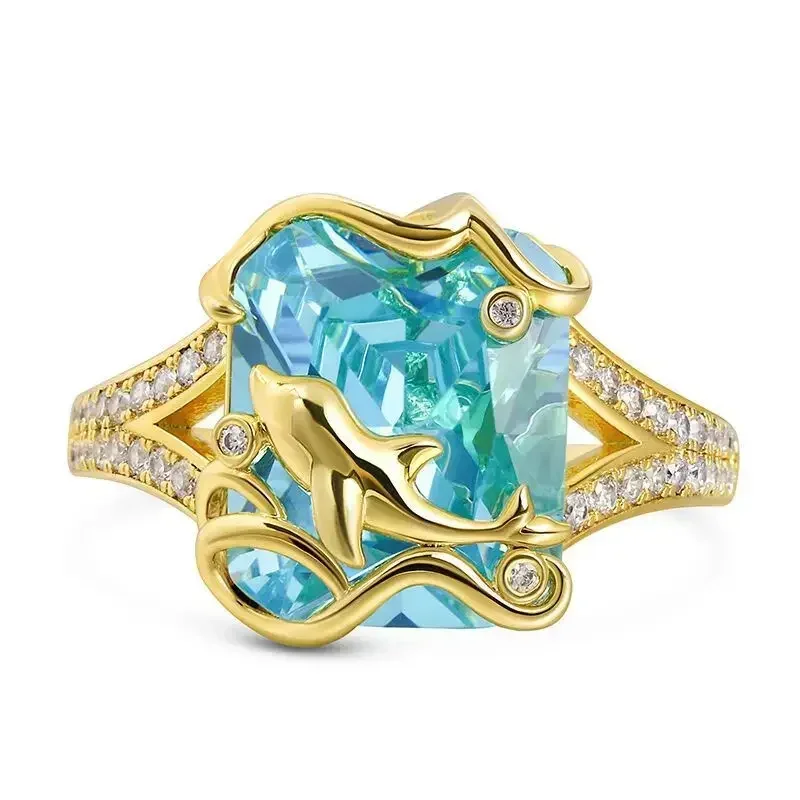 Hollowed-out ribbon sweet gift, trendy and niche design, versatile and unique, a light luxury ring for women