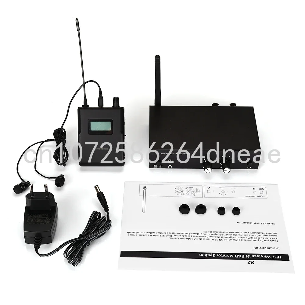 S2 UHF Stereo Wireless Monitor System 670-680MHZ 4Models Digital Stage in-Ear Monitor System 4 Receivers Suiltble for ANLEON