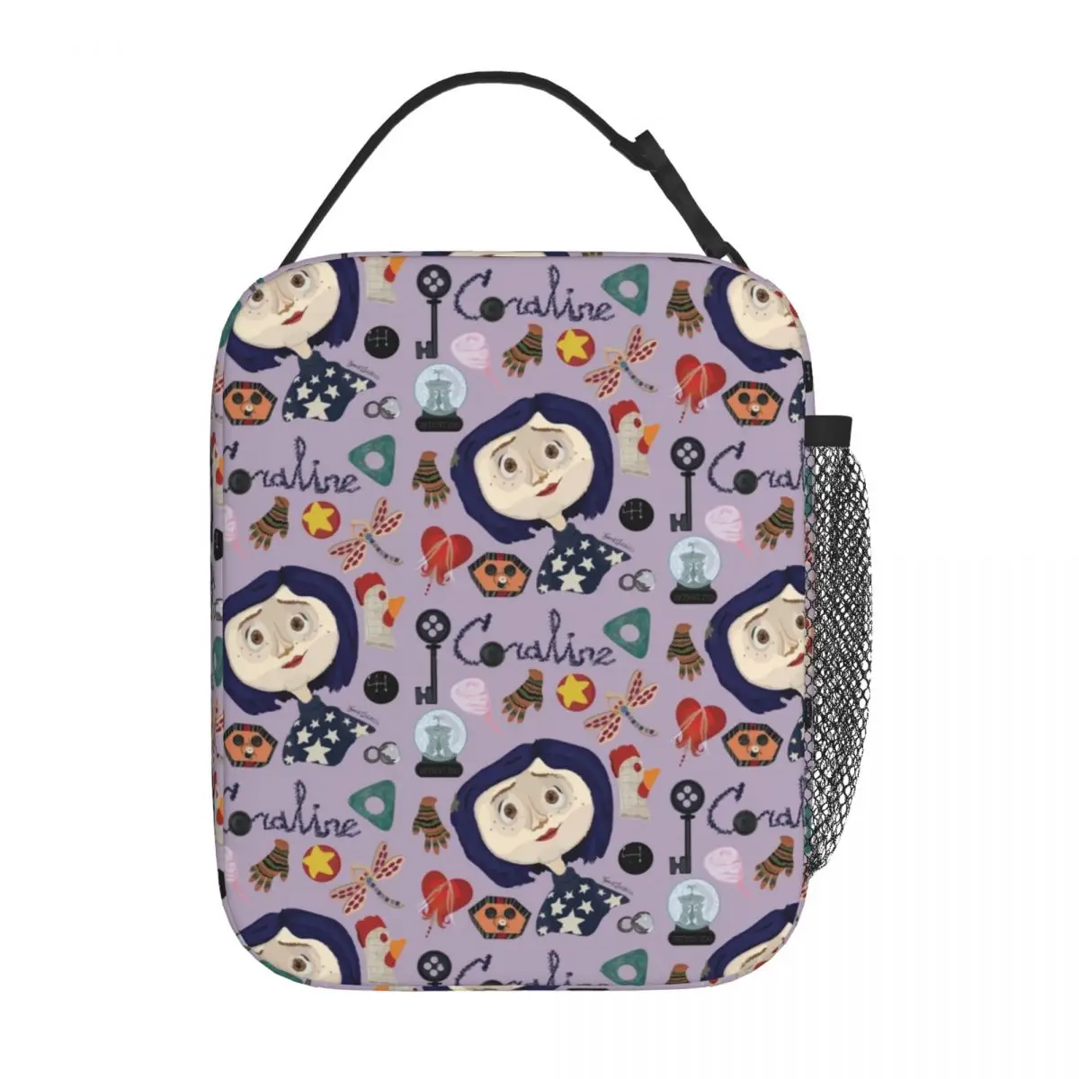 

Изолированные сумки для обеда Coralines, термосумка многоразового использования Контейнер для обеда, секретная дверь, большая вместительная сумка для обеда, сумка для еды