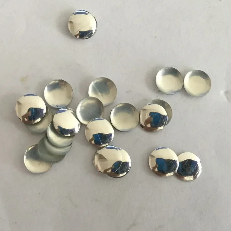 Round Silver Flat Back Studs, Hotfix Iron on Glue Flatback, DIY Rhinestones, Punk Style, Clothing, Bags, 10mm, 200Pcs