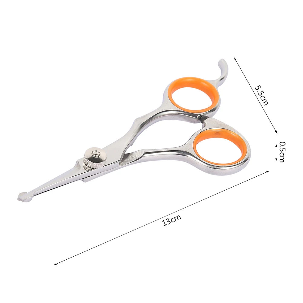 1Pc Professional Pet Hair Scissor Stainless Steel Durable Safety Rounded Tips Cat Dog Hair Cutting Tools Pets Grooming Scissors