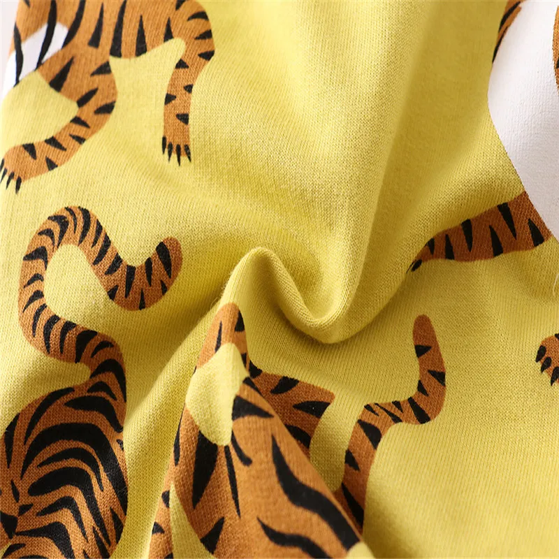 Jumping Meters Summer Tigers Print Boys Shorts Drawstring Cotton Hot Selling Animals Toddler Kids Short Pants