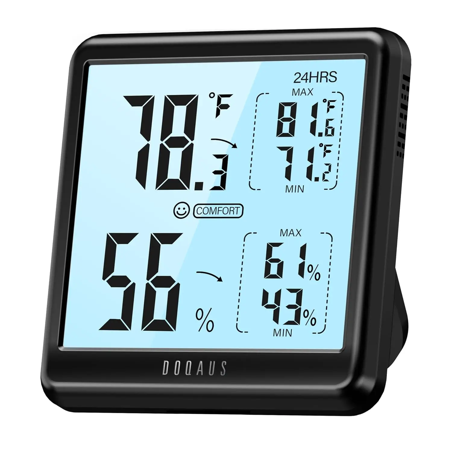 

Digital Indoor Thermometer Hygrometer with Backlight, Large Screen for Home Office Greenhouse