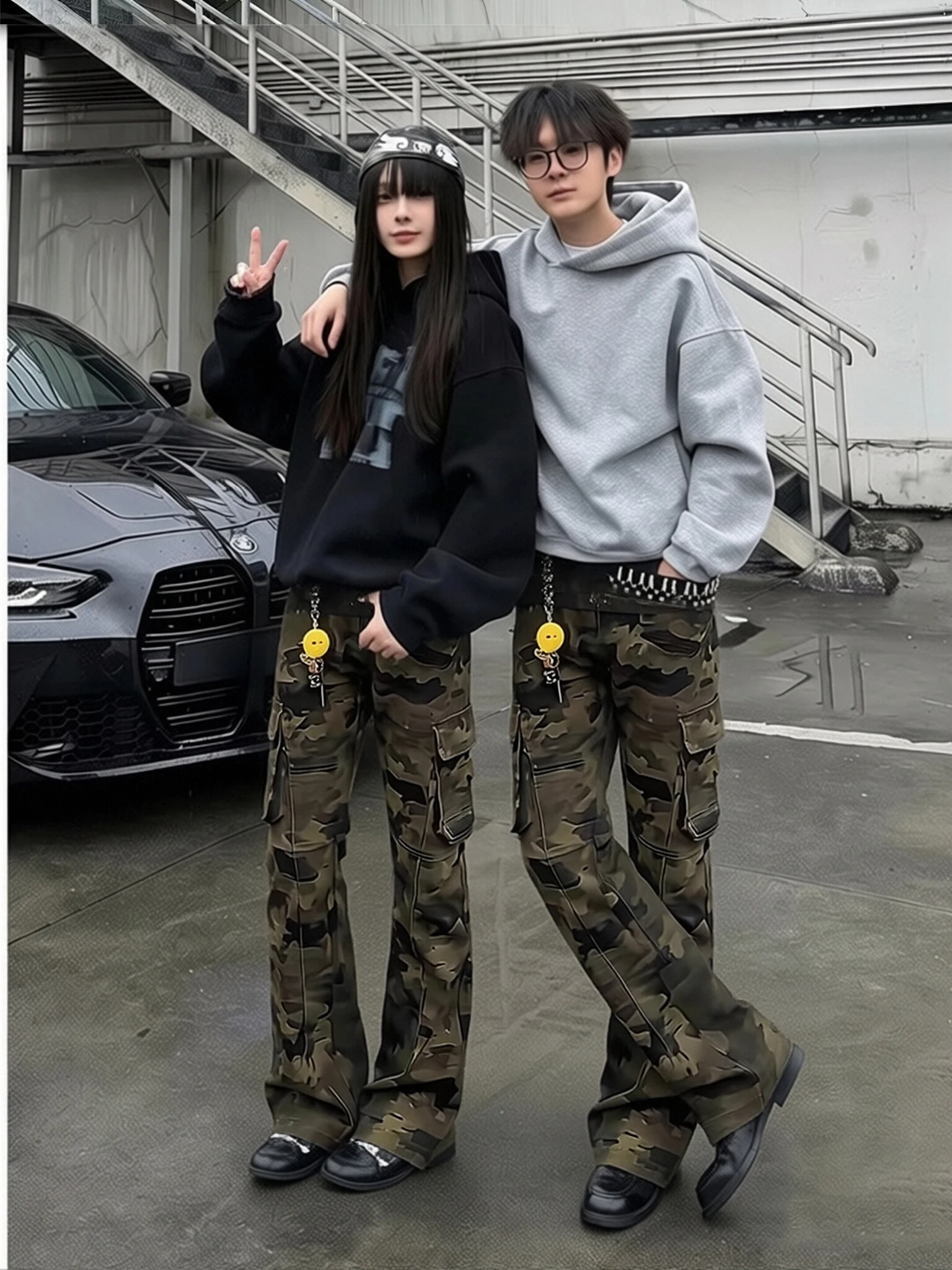 

Мужские рабочие брюки Cleanfit Camouflage: весенние, в американском ретро-стиле, унисекс, с множеством карманов, прямые, повседневные брюки для лесорубов