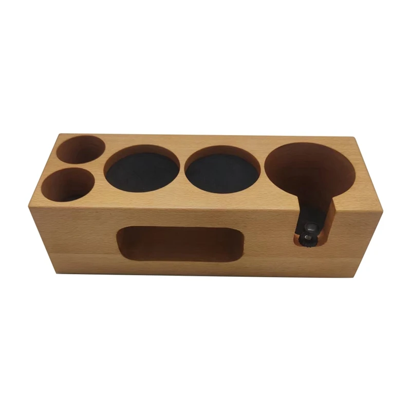 

Coffee Tamper Holder Filter Stand Wooden Filling Base Espresso Distributor Mat Rack Coffee Maker Tools Parts Accessories