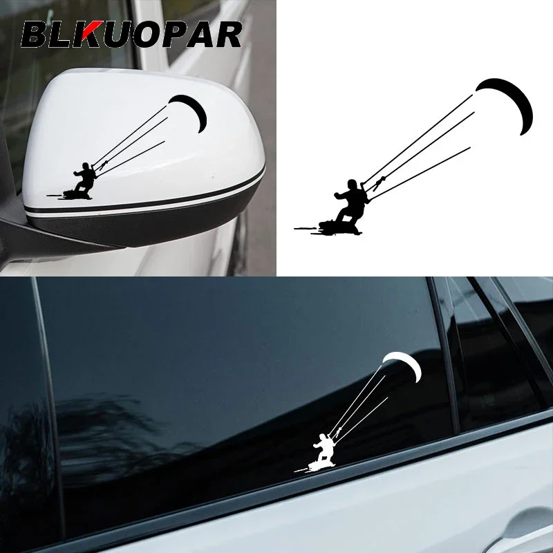 BLKUOPAR Kitesurfing Car Stickers Creative ATV Anime Decal Personality Waterproof Refrigerator Air Conditioner Car Accessories