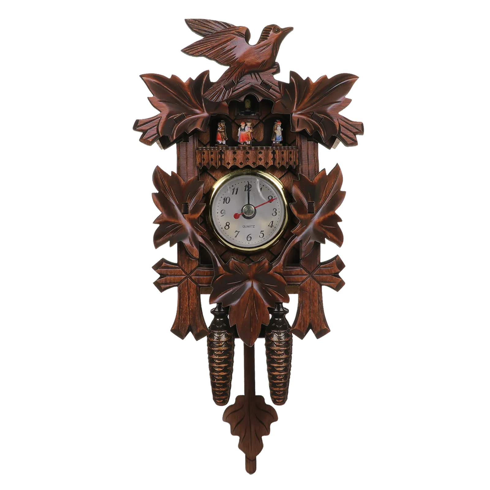 

Wooden Wall Clock Hanging Cuckoo Ornament Vintage Digital Decor Decoration Man Office