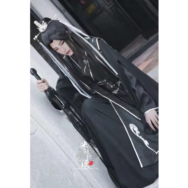 

Sha Po Lang Chang Geng Anime Cosplay Costume Tian Guan Ci Fu He Xuan Er Ha Mo Ran Black Hanfu Adult Men Mo Dao Zu Shi Full Set