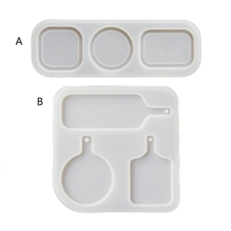 Miniature Food Candy Biscuits Tray Silicone Mold Mini Dessert Tray Plate Uv Resin Mold Food Play Round Keychain Silicone Mold