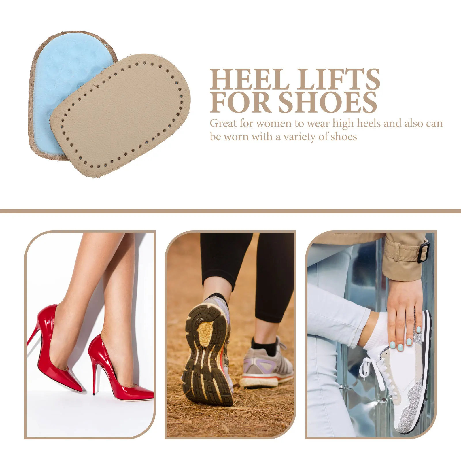 8Pairs Foot Pads Shock Absorption Foot Protective Half Sole Pads for Standing Running High Heel Shoes Comfort