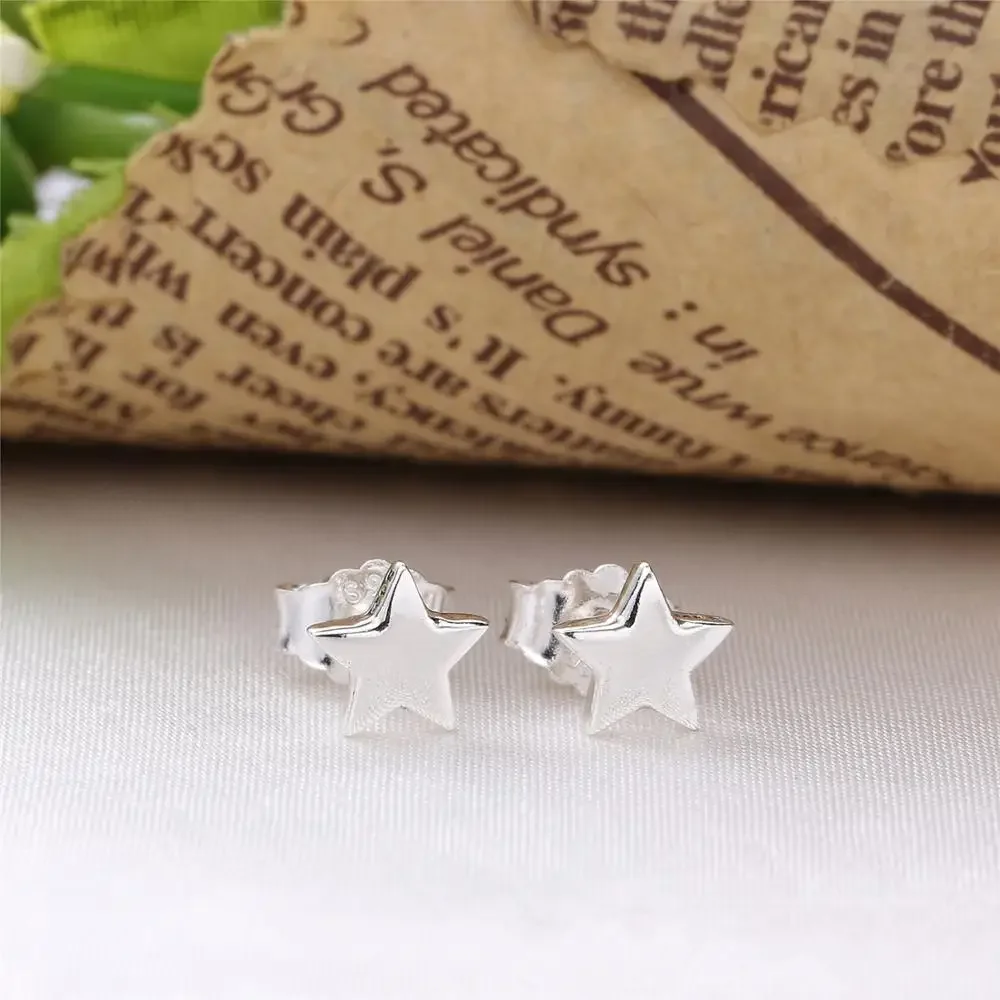 100% Sterling Silber Pfanne Ohr stecker Ohrring runde Blume Herz blau Kristall Ohr stecker Ohrring für Frauen Schmuck Geschenk