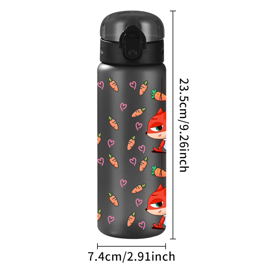 Bouteille d'eau en plastique Disney Fox/lapin/Motif 26oz, tasse de sport comme cadeau d'anniversaire/retour à l'école, 1 pièce