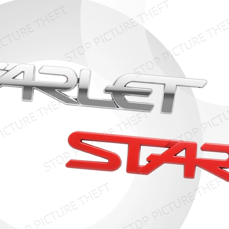 Metal Alloy For Starlet Glanza EP91 P7 P8 P9 Logo Car Trunk Fender Sticker Decoration Emblem Badge Accessories