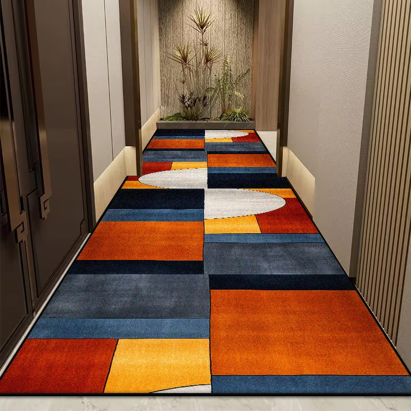 Modern Nordic Villa Long Corridor Carpet Runner Hall Passageway Home Large Rugs Stairway Comfortable Durable Washable Floor Mat