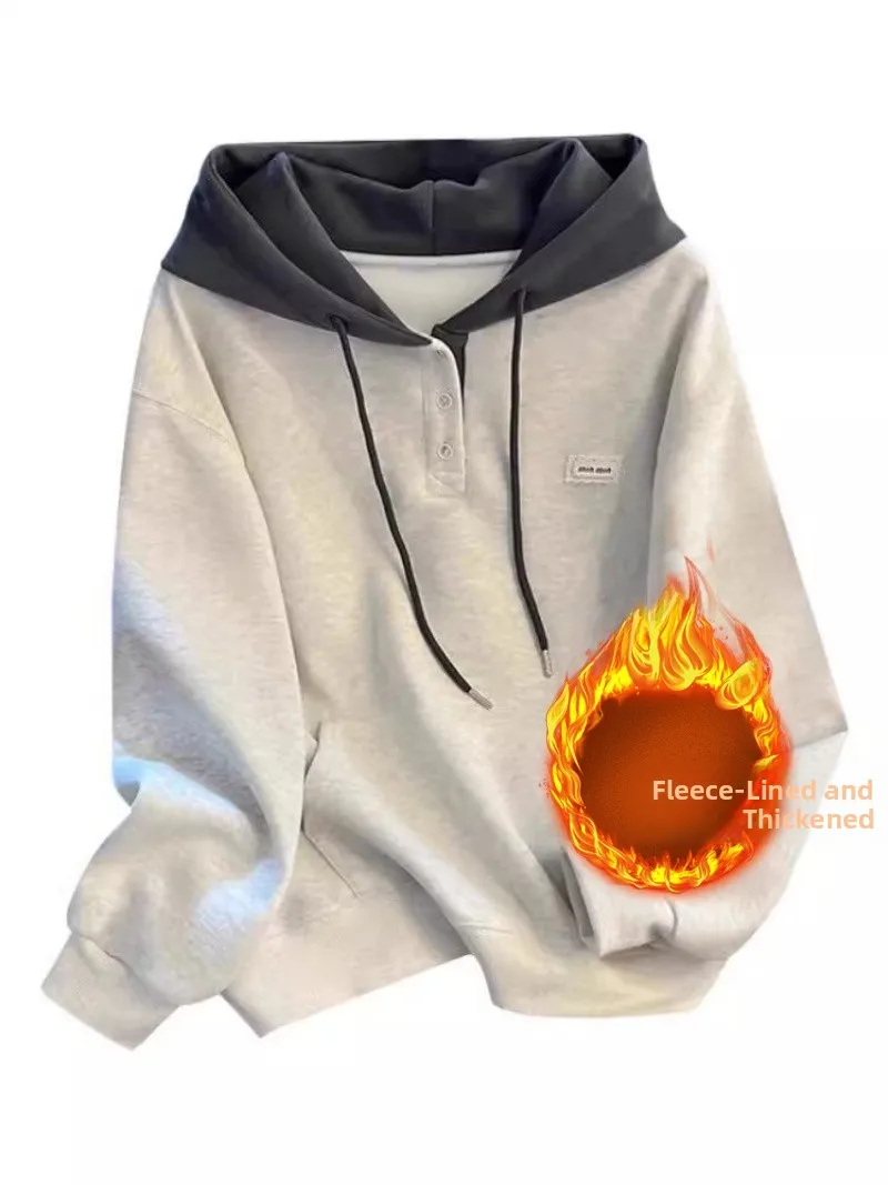 韓国風カレッジ風カラーブローフーディー レディース 秋 ファッション 高校生 カジュアル エレガントトップ