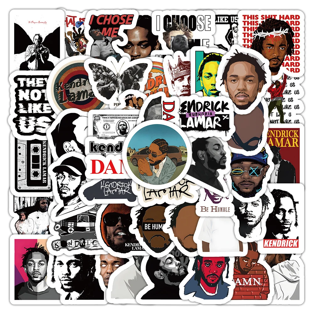 10/30/50pcs Kendrick Lamar Duckworth Stickers Rapper Cartoon Decals DIY Phone Case Suitcase Guitar Cool Graffiti Sticker Decor