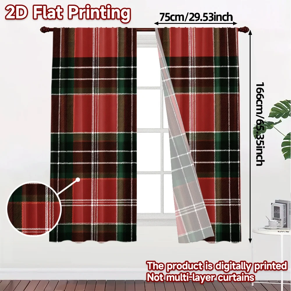 2D Flat Printing,JIT 2pcs, Curtains (Without Rod) Festive Cardinal Contemporary Popular Curtains Yarn Curtains All Seasons