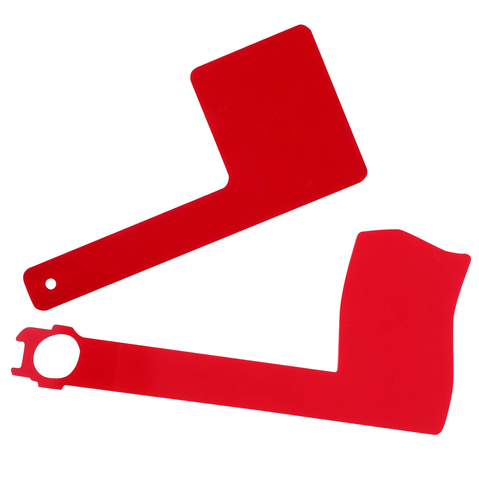 

2Pcs Acrylic Mailbox Flag Durable Rotating Design Red Color Easy Installation Outdoor Post Mount Accessory Red Mailbox Flag