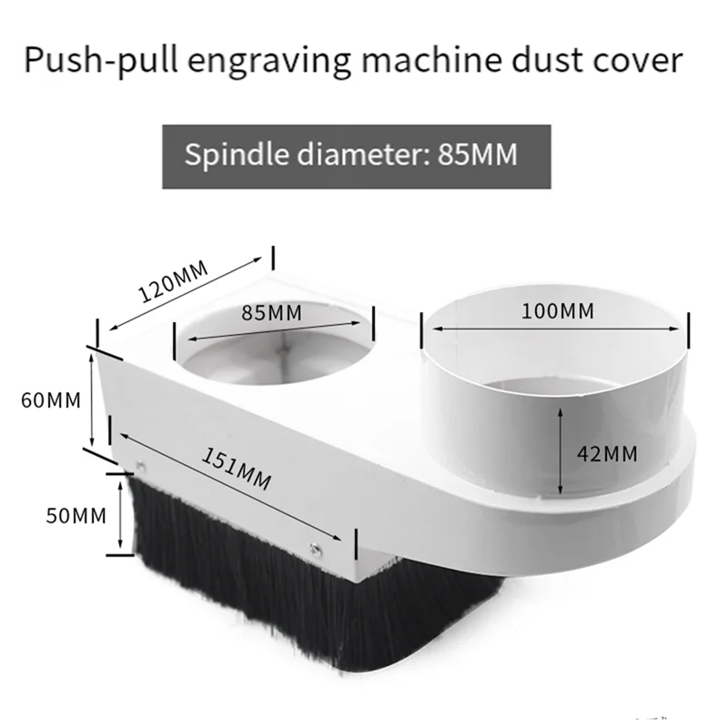 CNC Router Stofafscheider Schoen Graveermachine Spindel Cover Diameter 85mm Houtbewerking Borstel Cleaner Gereedschap (Nextcard)