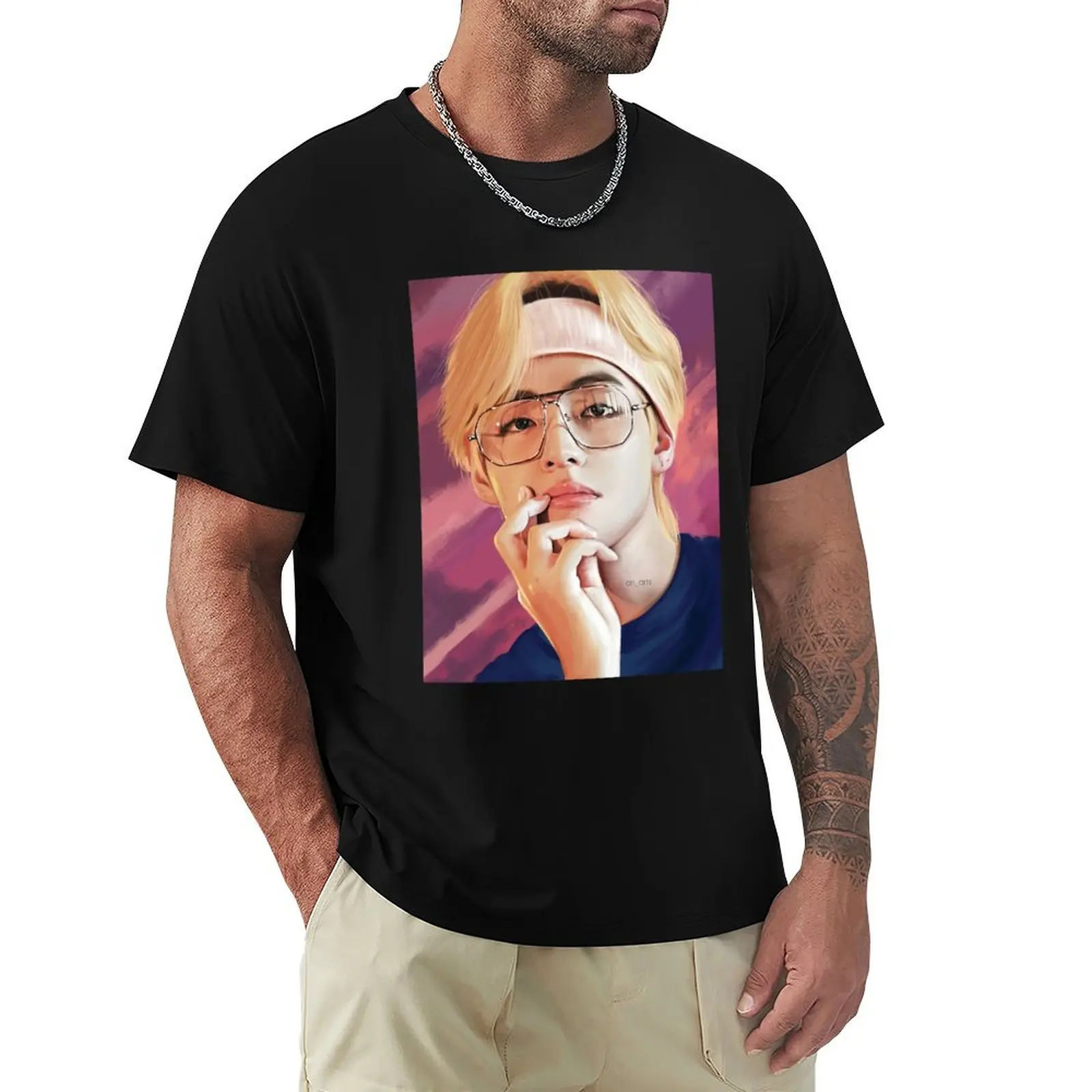 

Taehyung summer package T-Shirt summer shirt Man t-shirt customizeds plain white t shirts men